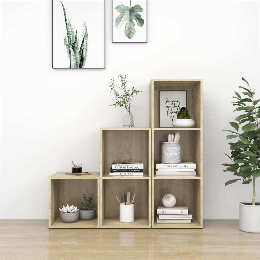 

3 Piece TV Cabinet Set Sonoma Oak Chipboard