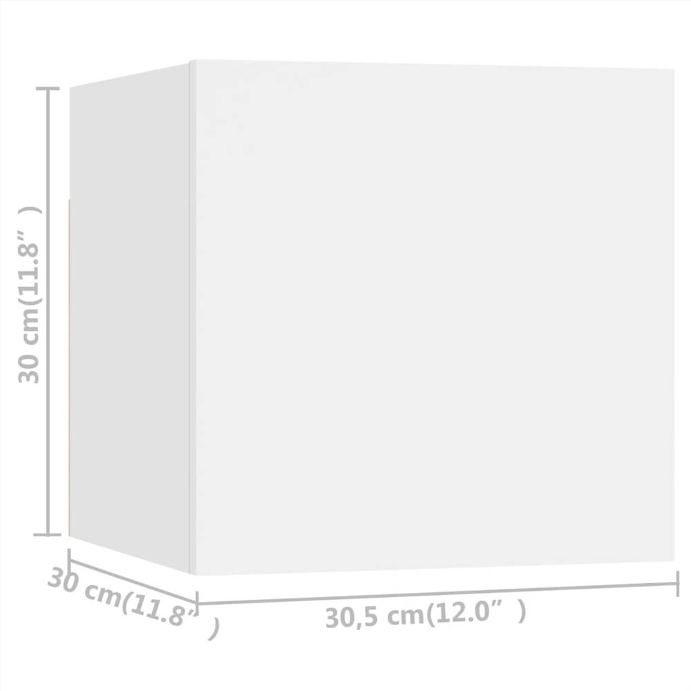 3 Piece TV Cabinet Set White Chipboard