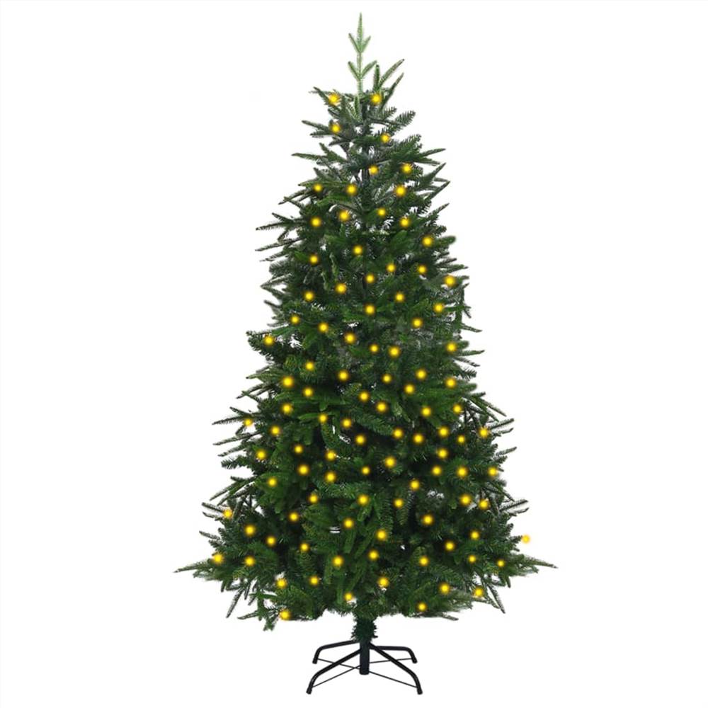 Artificial Christmas Tree with LEDs Green 180 cm PVC&PE