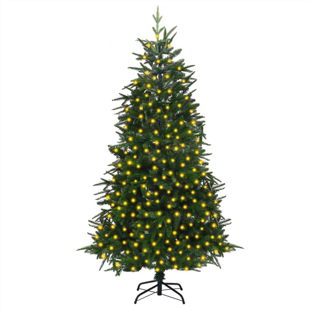 Künstlicher Weihnachtsbaum mit LEDs Grün 210 cm PVC&PE