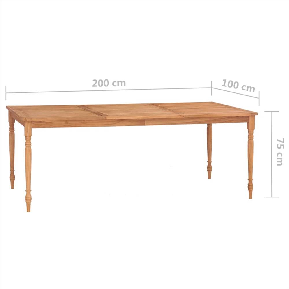Batavia Table 200x100x75 cm Solid Teak Wood
