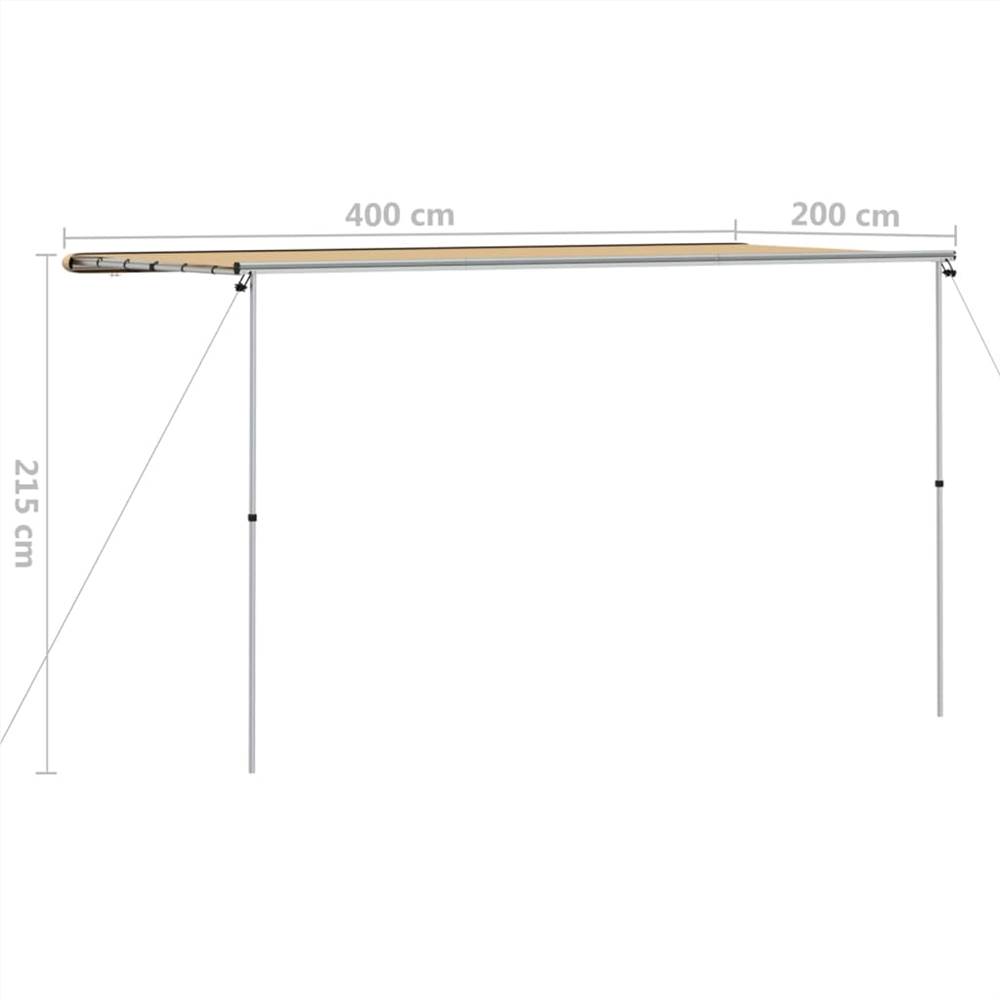 Camper & Caravan Awning 4x2x2.15 m Beige