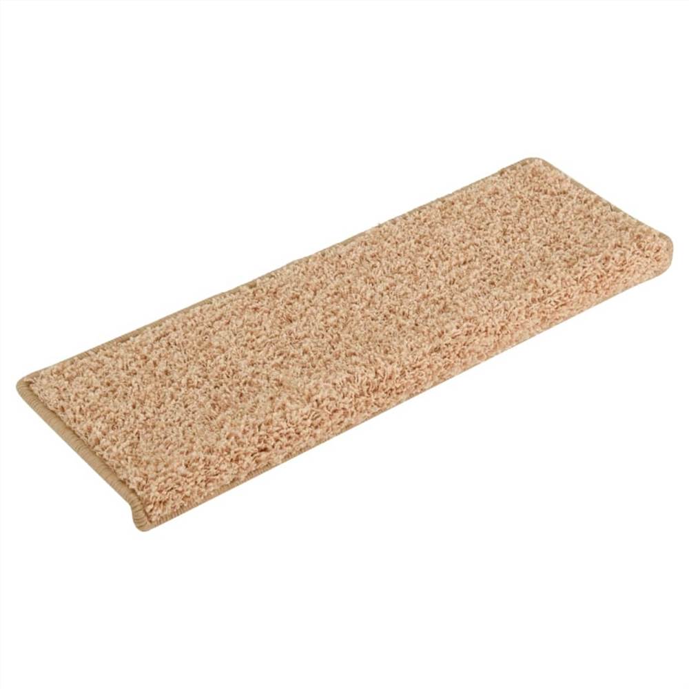 Carpet Stair Treads 15 pcs 65x25 cm Gold