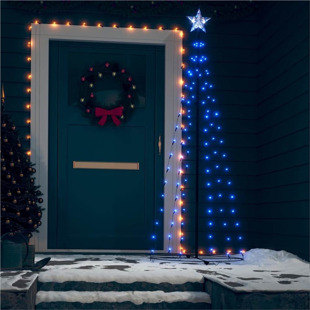 

Christmas Cone Tree Blue 100 LEDs Decoration 70x180 cm