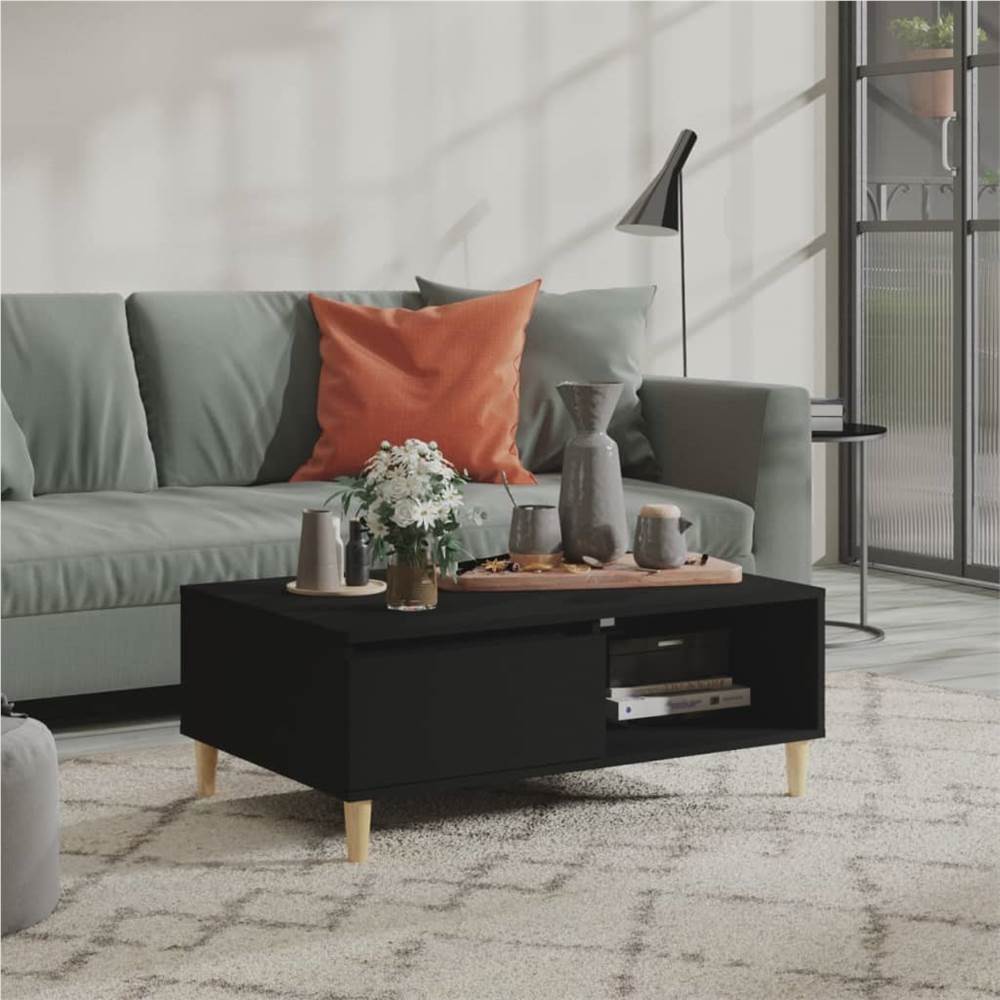 

Coffee Table Black 90x60x35 cm Chipboard