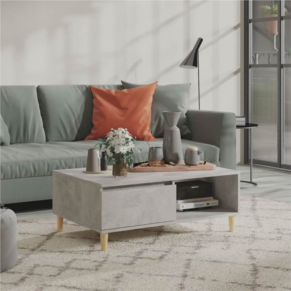 

Coffee Table Concrete Grey 90x60x35 cm Chipboard