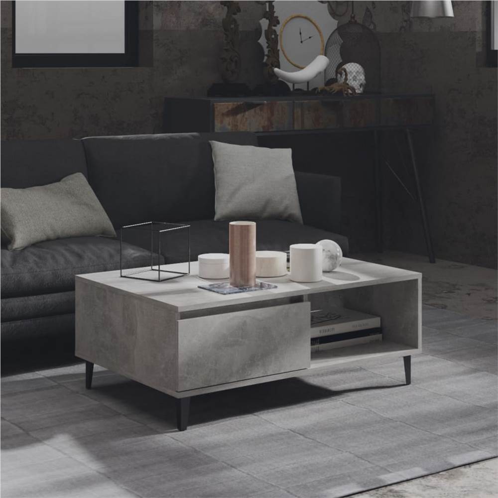 

Coffee Table Concrete Grey 90x60x35 cm Chipboard