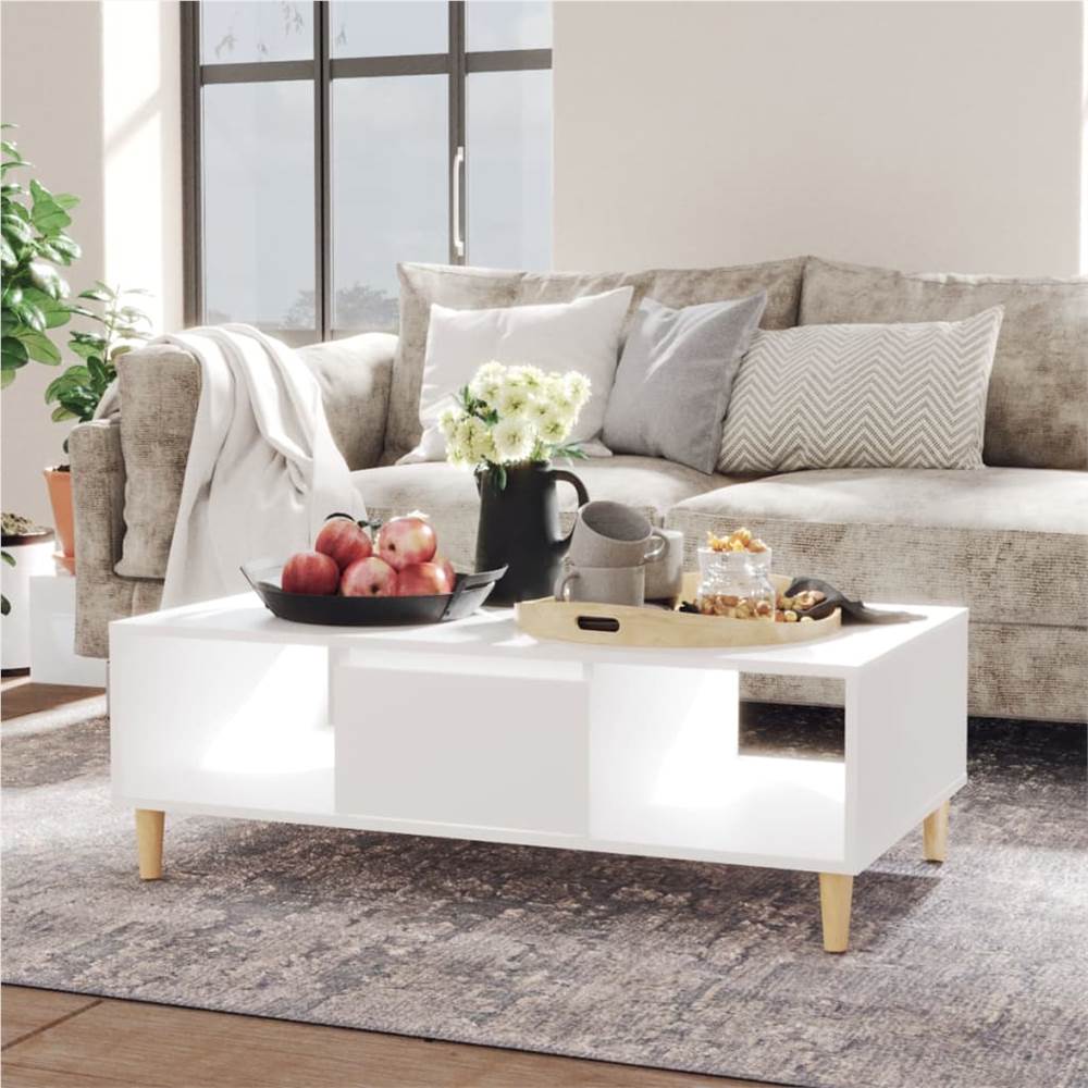

Coffee Table White 103.5x60x35cm Chipboard