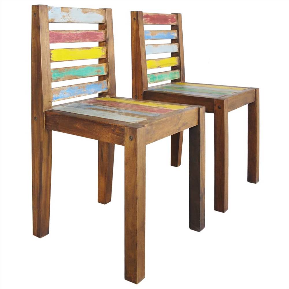 

Dining Chairs 2 pcs Solid Reclaimed Wood