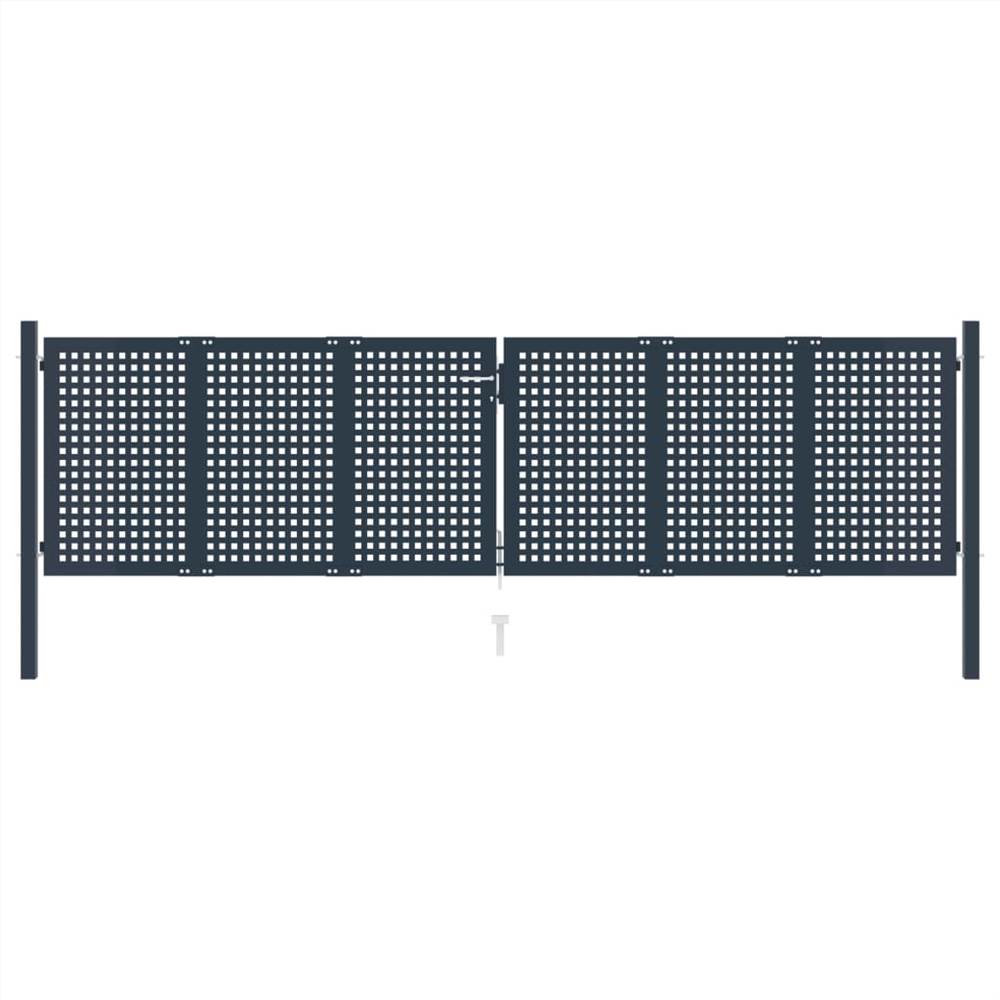 Fence Gate Anthracite 404x150 cm Steel