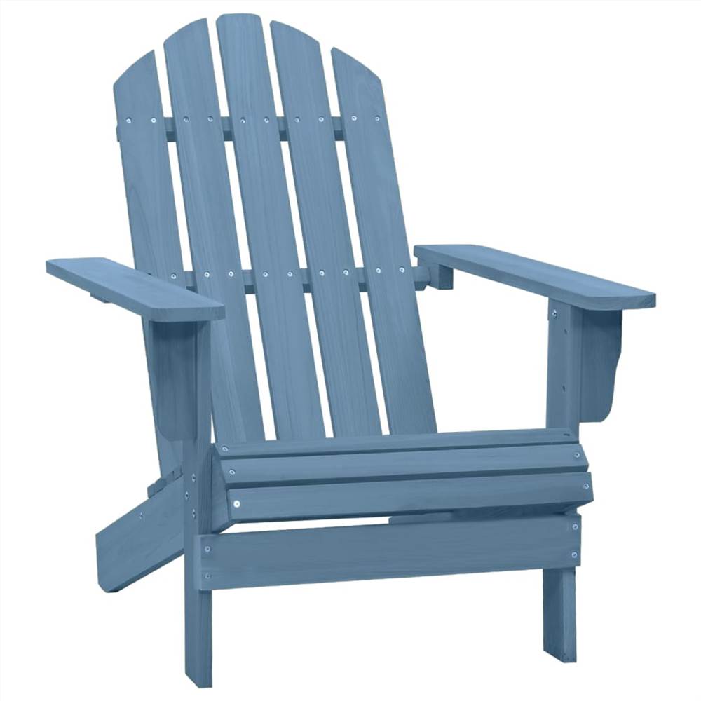 

Garden Adirondack Chair Solid Fir Wood Blue