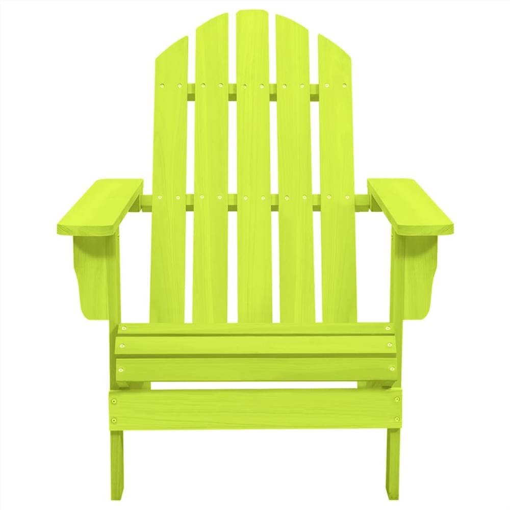 Garden Adirondack Chair Solid Fir Wood Green
