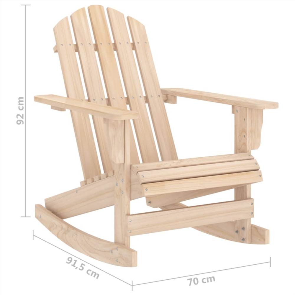 Garden Adirondack Rocking Chair Solid Fir Wood