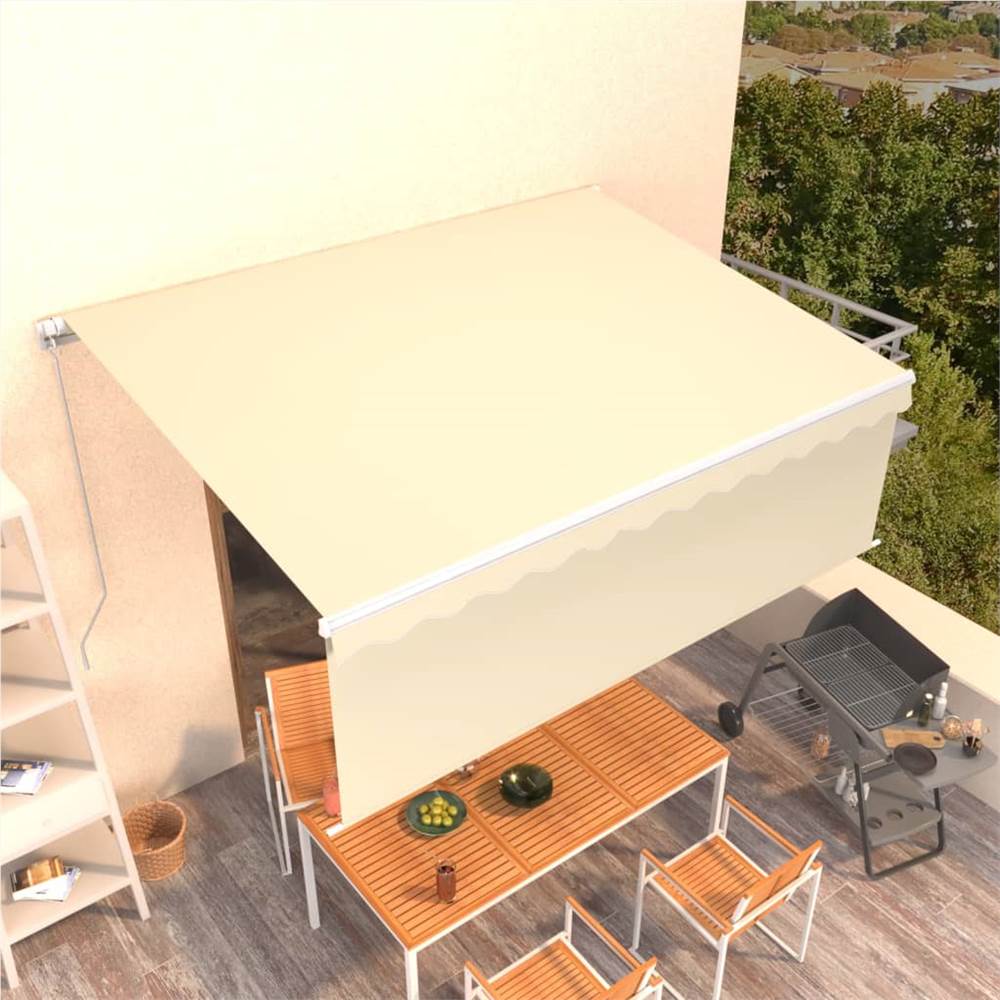

Manual Retractable Awning with Blind 4.5x3m Cream