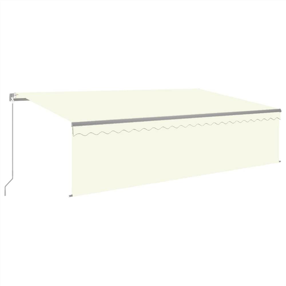 Manual Retractable Awning with Blind 5x3m Cream