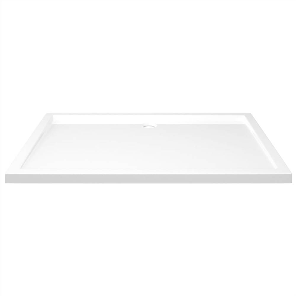 Rectangular ABS Shower Base Tray White 80x120 cm
