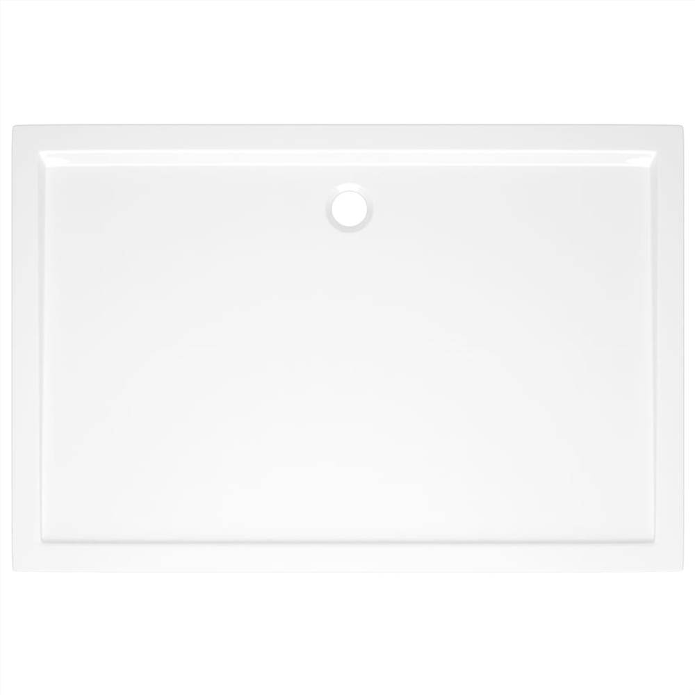 Rectangular ABS Shower Base Tray White 80x120 cm