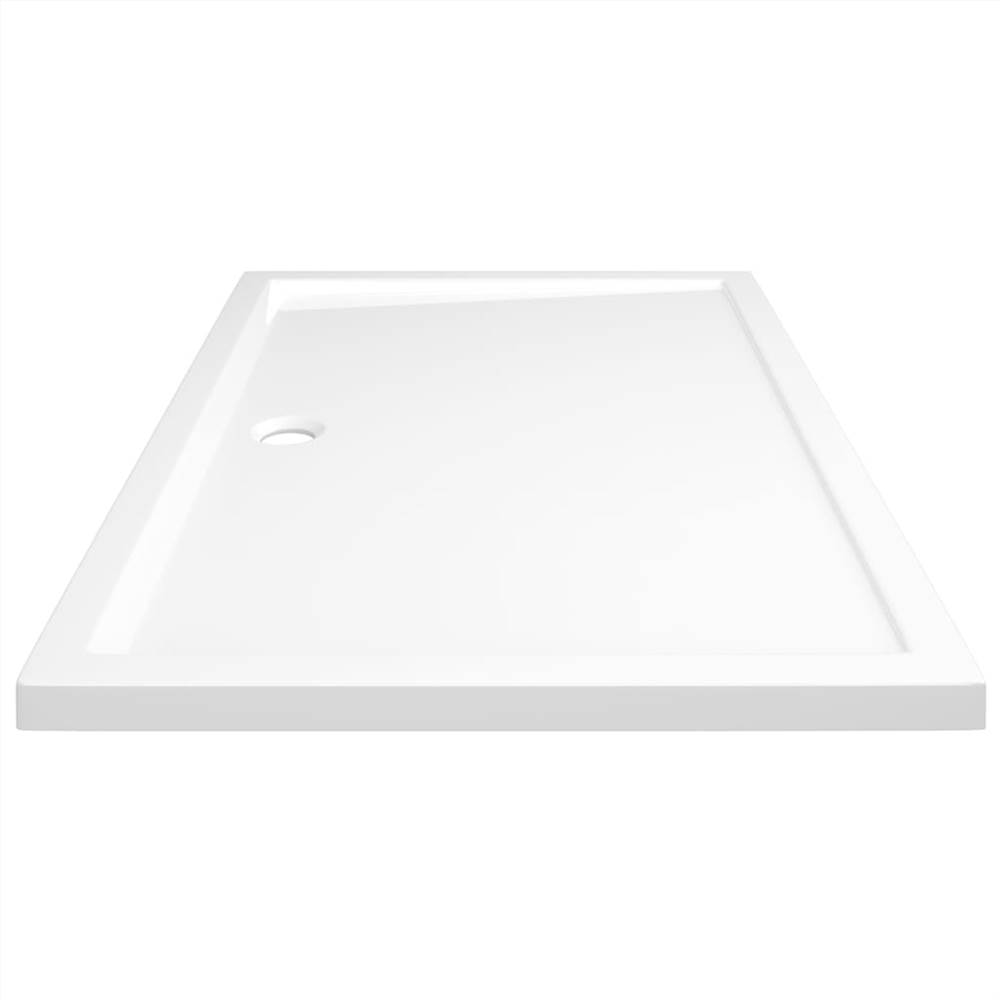 Rectangular Abs Shower Base Tray White 80x120 Cm