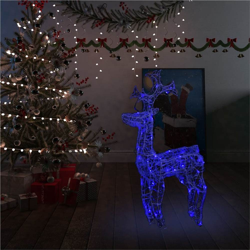 Décoration de Noël renne 90 LEDs 60x16x100 cm Acrylique