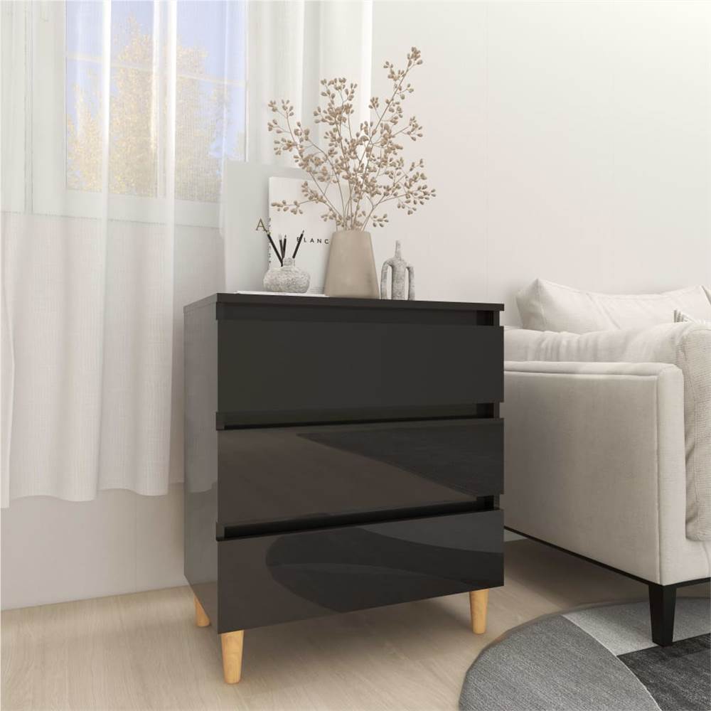 

Sideboard High Gloss Black 60x35x69 cm Chipboard