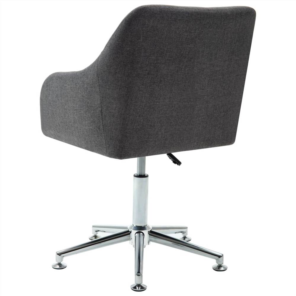 Swivel Dining Chair Dark Grey Fabric