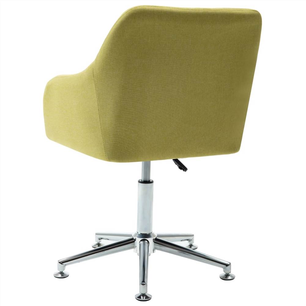Swivel Dining Chair Green Fabric
