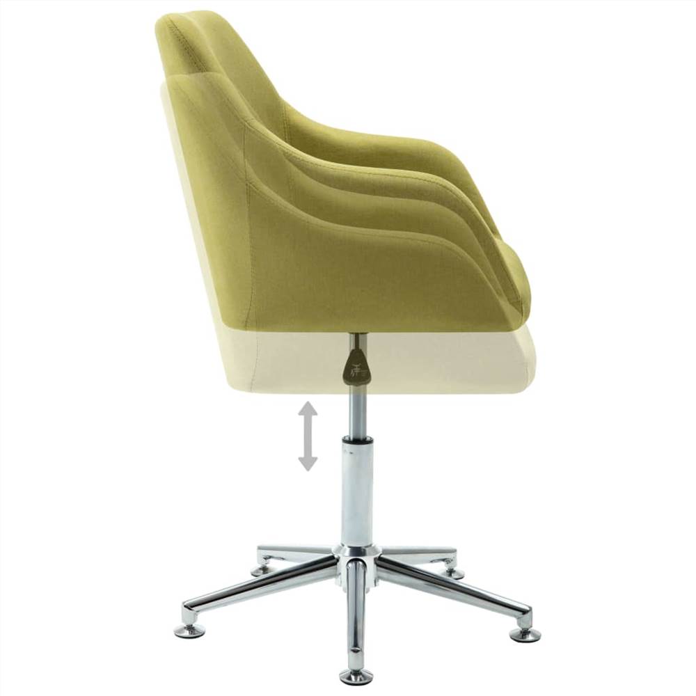 Swivel Dining Chair Green Fabric