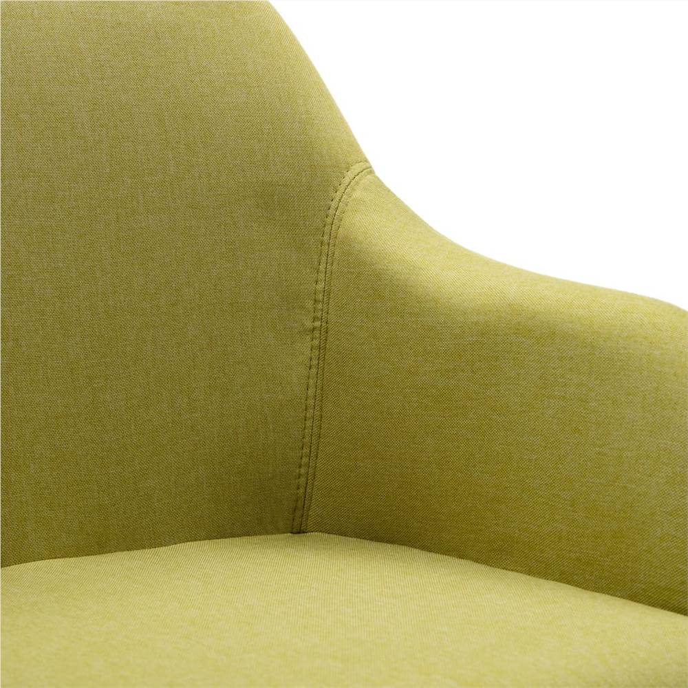 Swivel Dining Chair Green Fabric