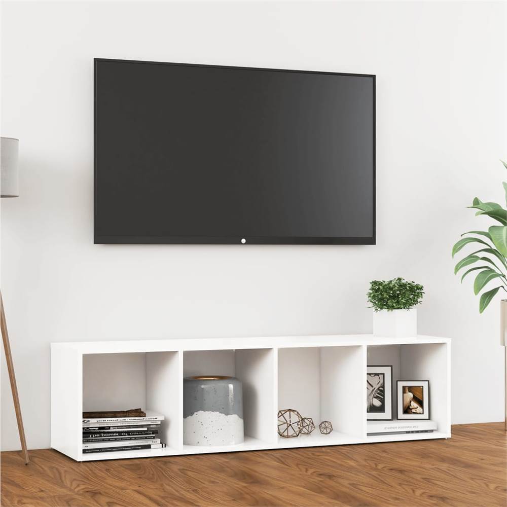 

TV Cabinet White 142.5x35x36.5 cm Chipboard