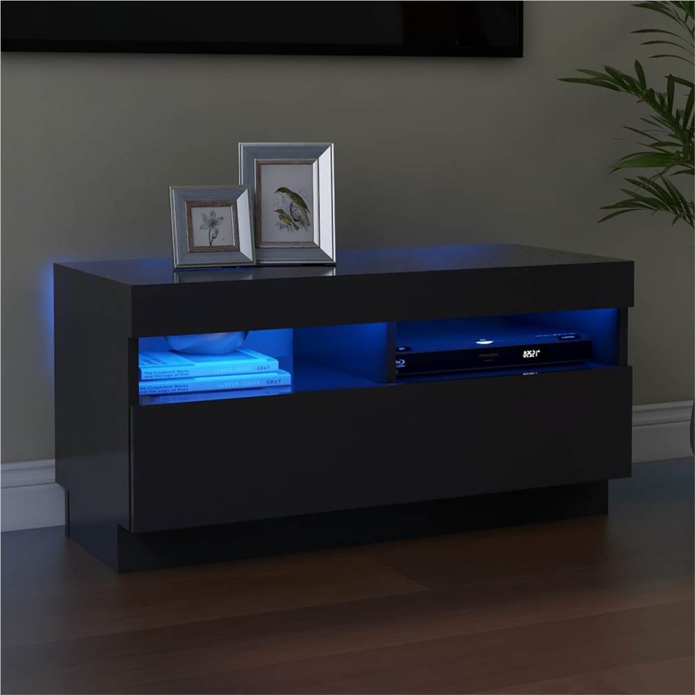 

TV Cabinet with LED Lights Grey 80x35x40 cm