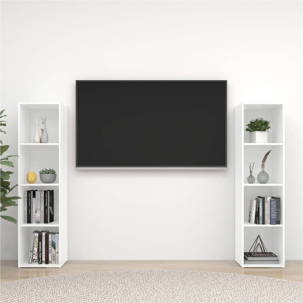 

TV Cabinets 2 pcs White 142.5x35x36.5 cm Chipboard