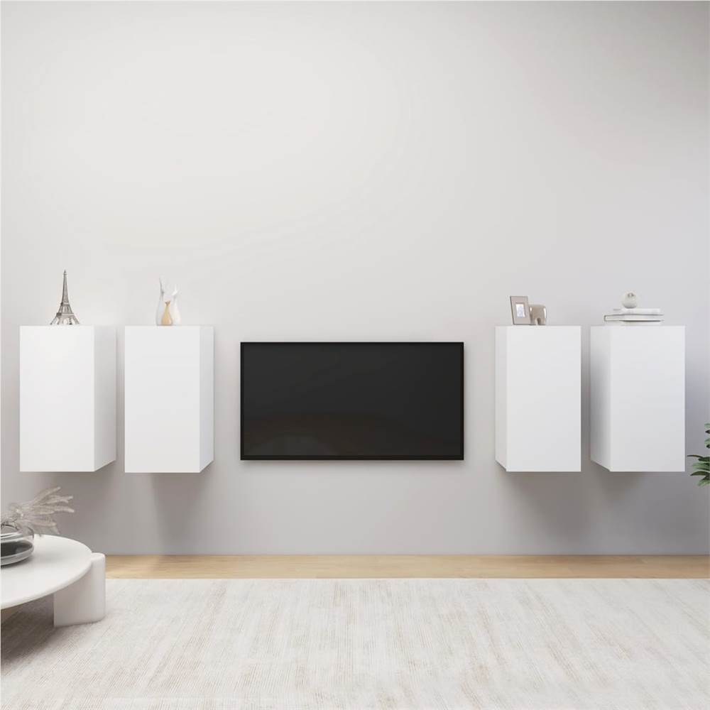 

TV Cabinets 4 pcs White 30.5x30x60 cm Chipboard