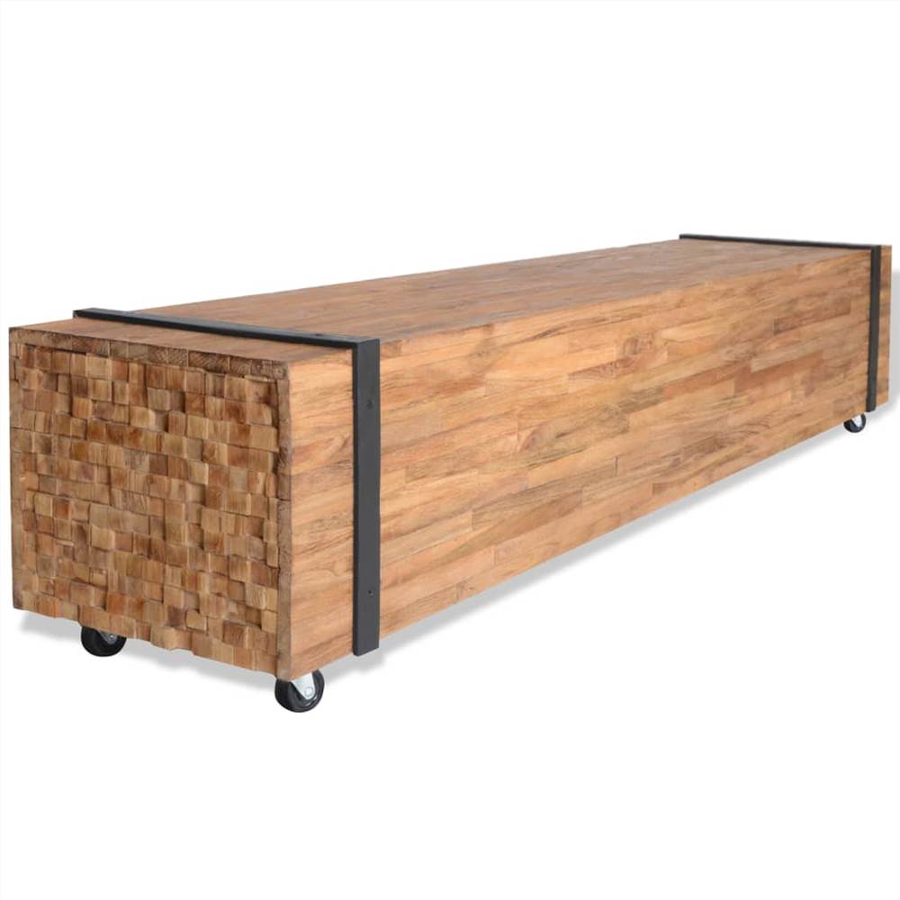 TV Stand 110x30x32.5 cm Solid Teak Wood
