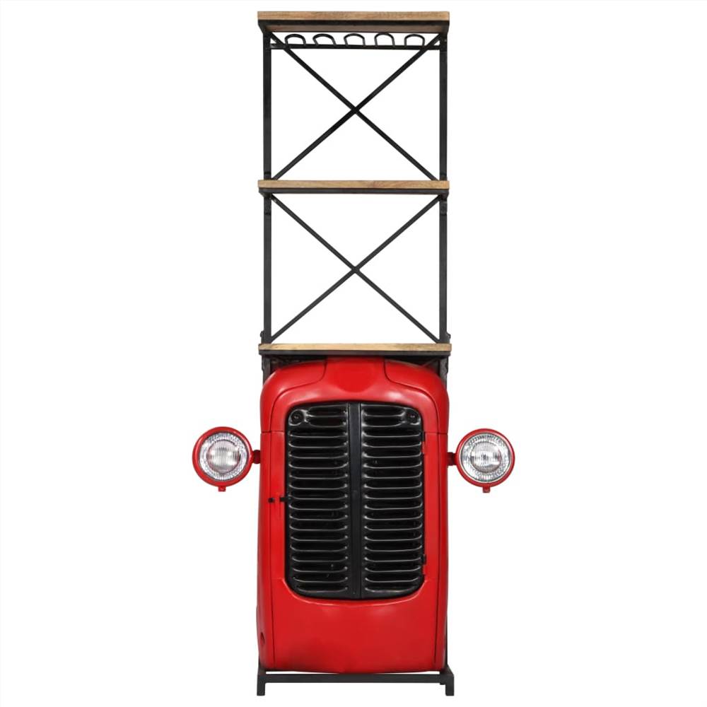 Tractor Wine Cabinet 49x32x183 Cm Solid Mango Wood 7 Tractor Wine Cabinet 49x32x183 cm Solid Mango Wood