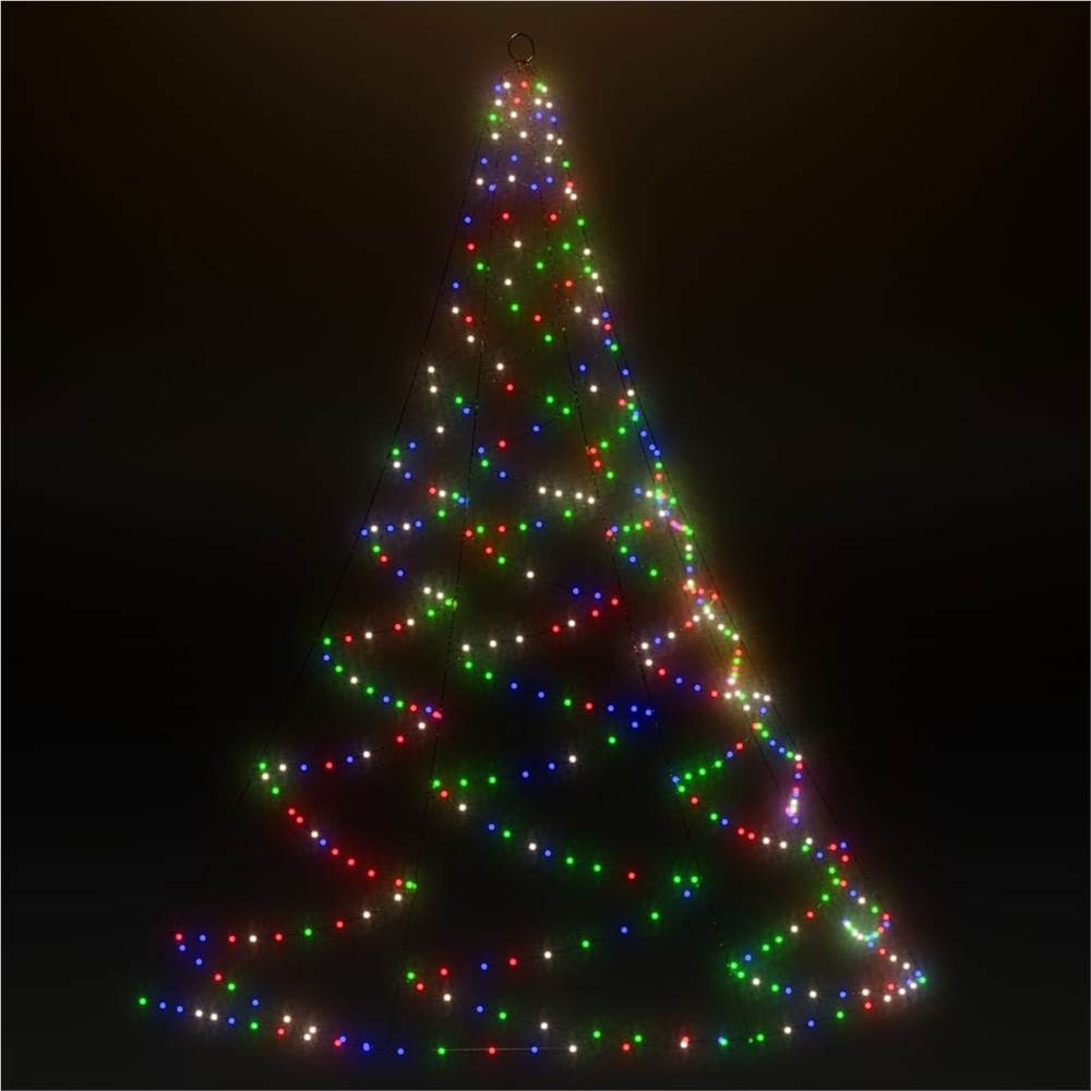 Wall Tree with Metal Hook 260 LED Colourful 3 m Indoor Outdoor