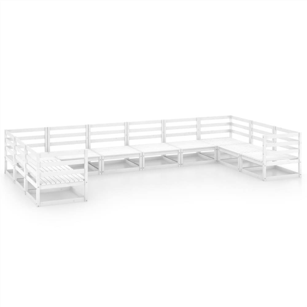 

10 Piece Garden Lounge Set Solid Pinewood （805661+3x805706)