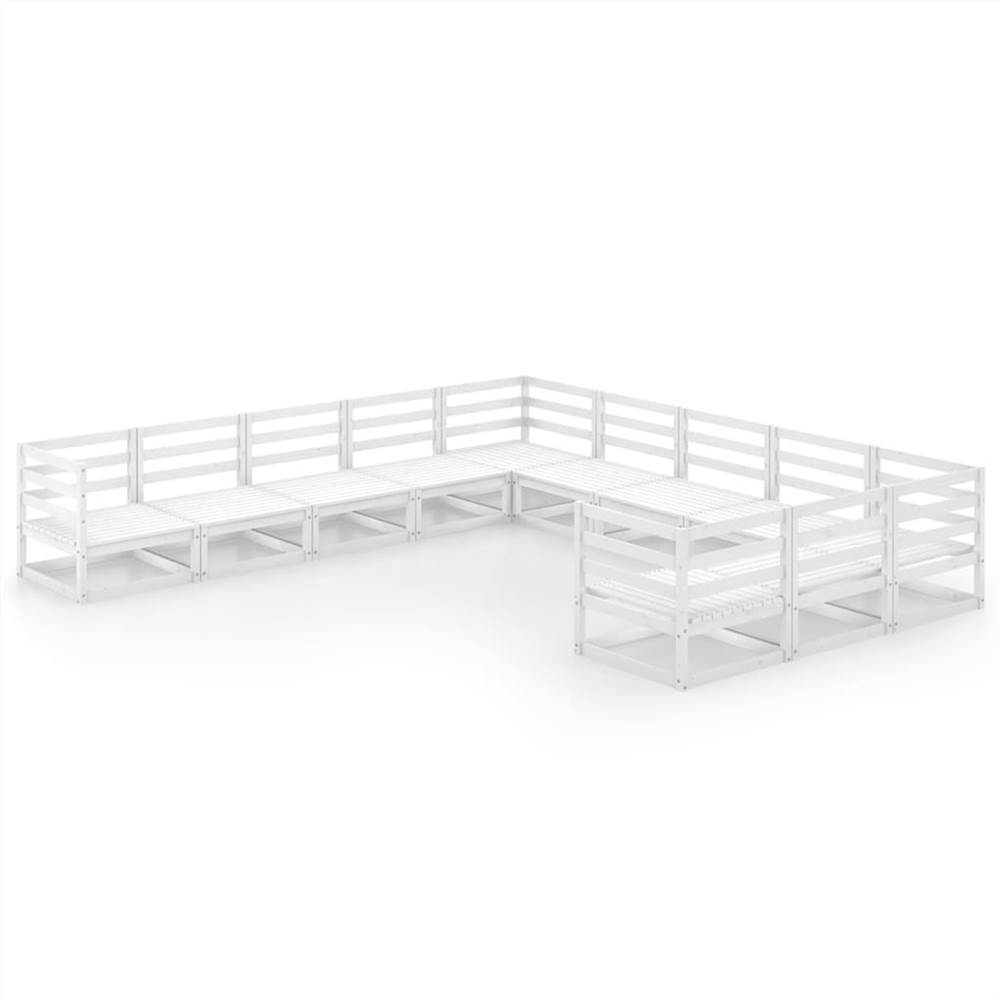 

11 Piece Garden Lounge Set Solid Pinewood