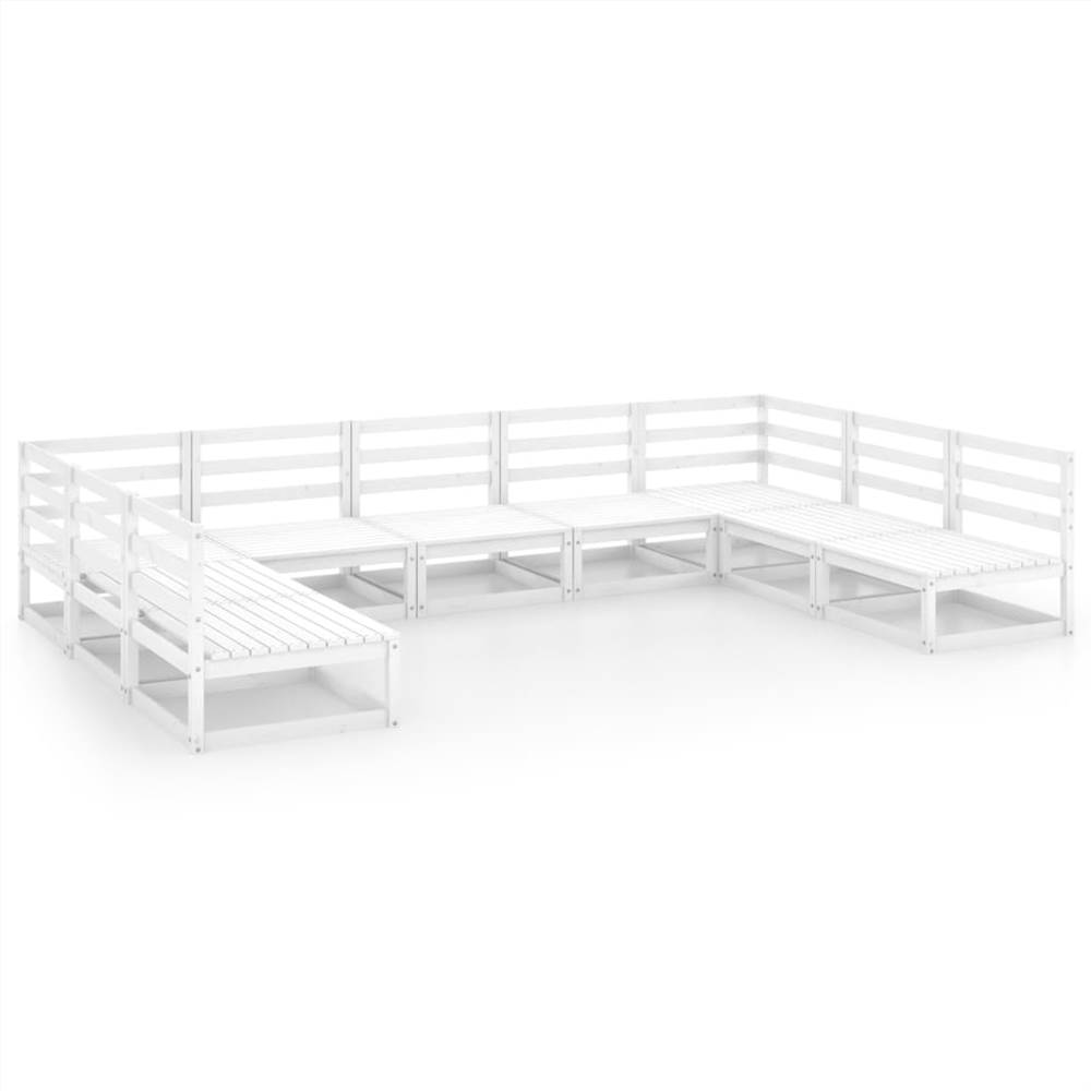 

9 Piece Garden Lounge Set Solid Pinewood