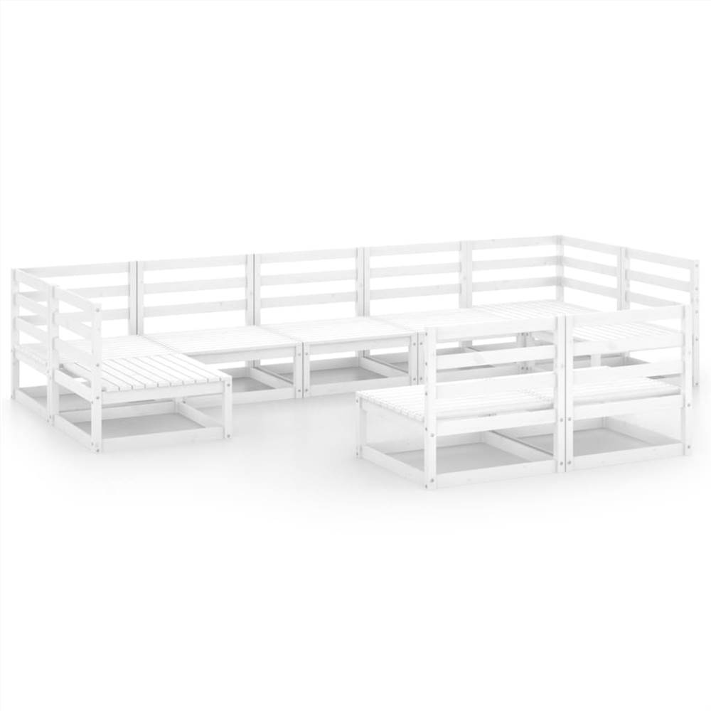 

9 Piece Garden Lounge Set Solid Pinewood