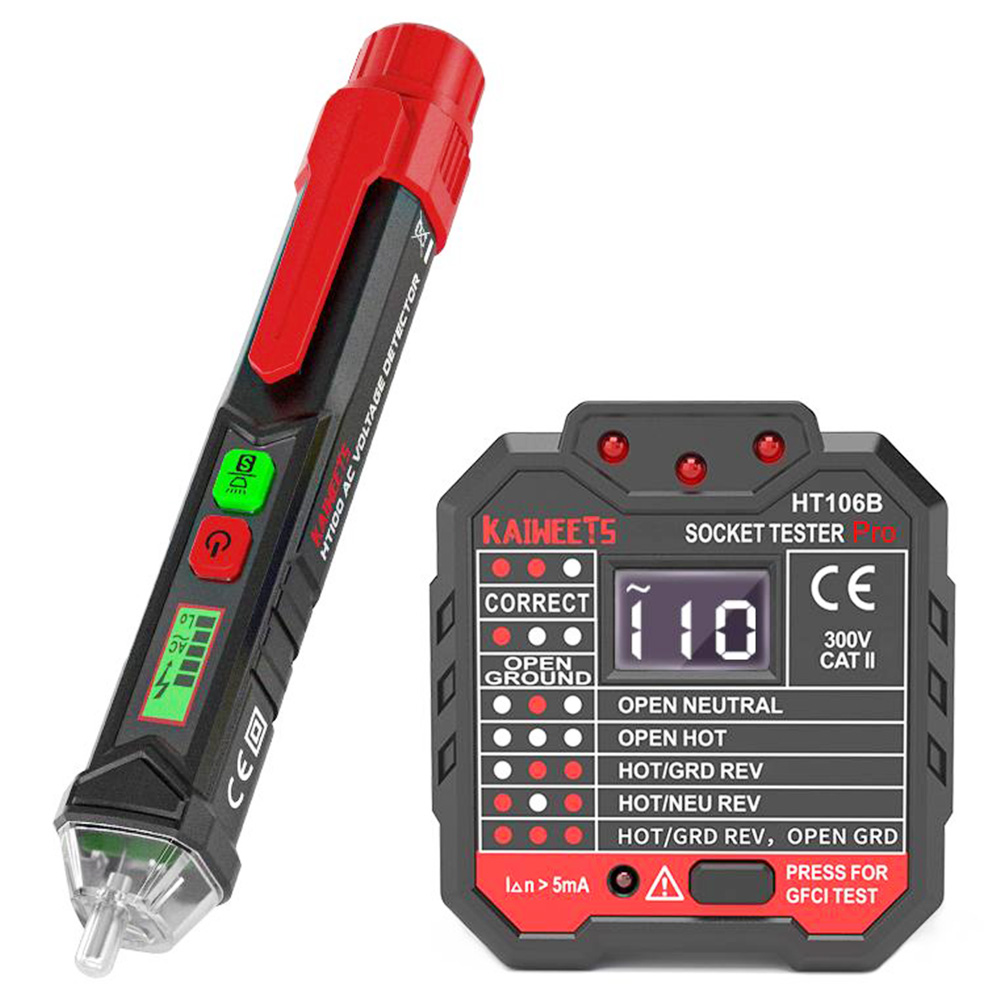 

KAIWEETS HT106B + HT100 Voltage Tester Kit