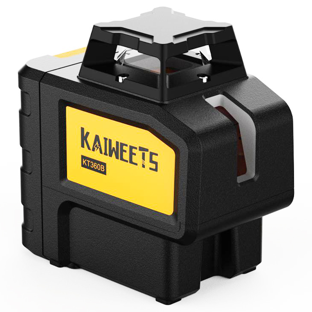 KAIWEETS KT360B Rotationslaser, Adapterstativ, selbstnivellierender grüner Laserstrahl, 360 Grad horizontale und vertikale Linie