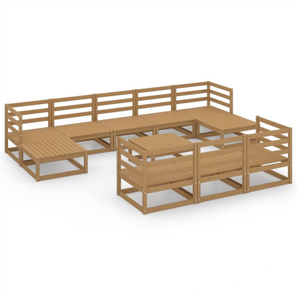 

11 Piece Garden Lounge Set Solid Pinewood