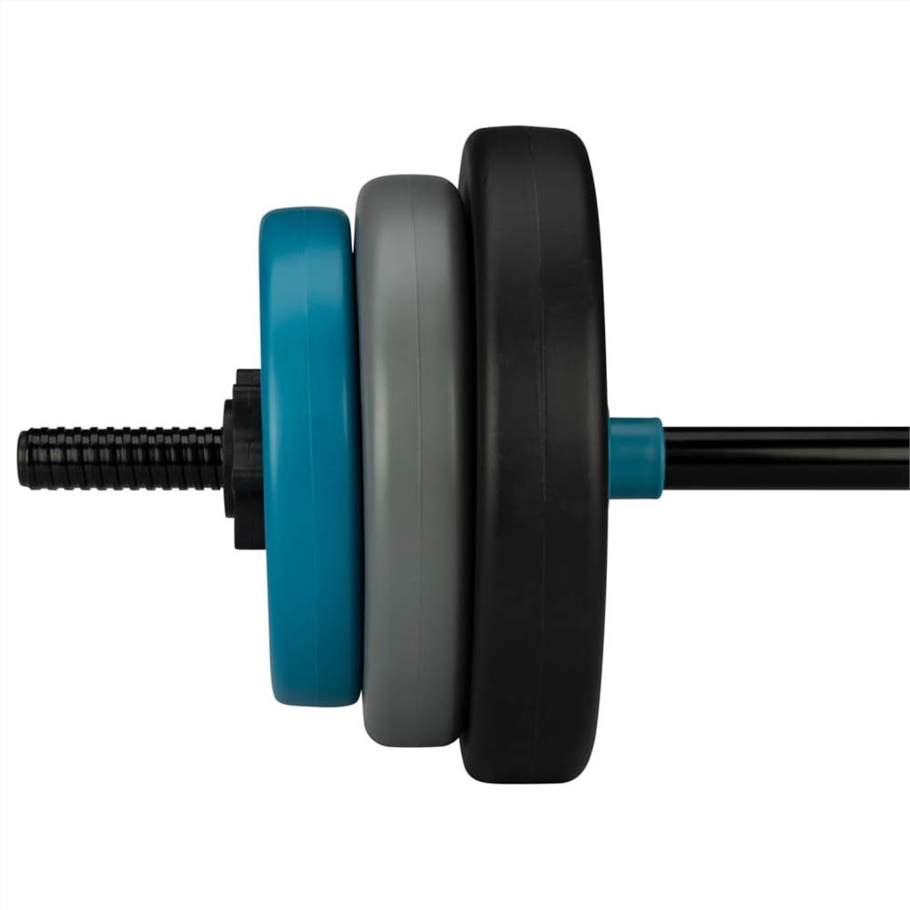 Avento Adjustable Barbell Set 20 kg Black. Blue and Grey