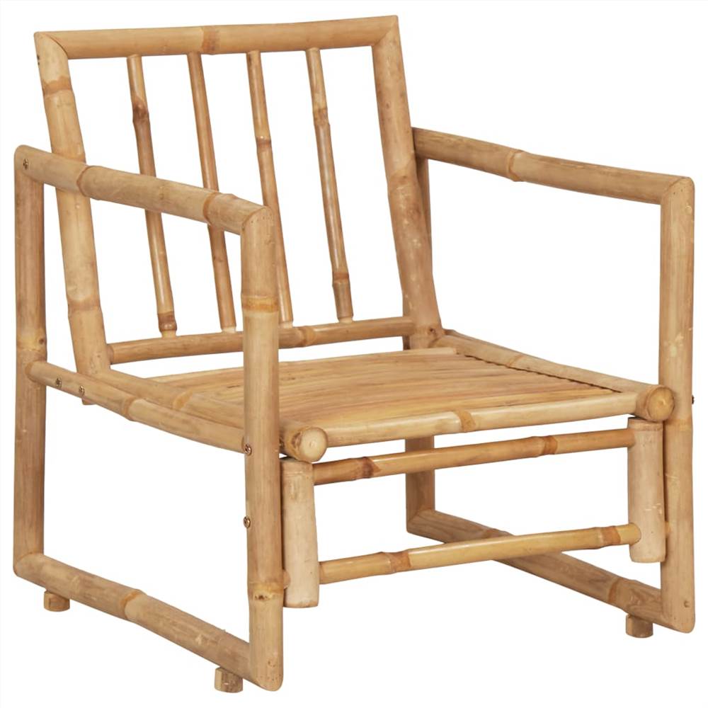 Garden Chairs with Cushions 2 pcs Bamboo