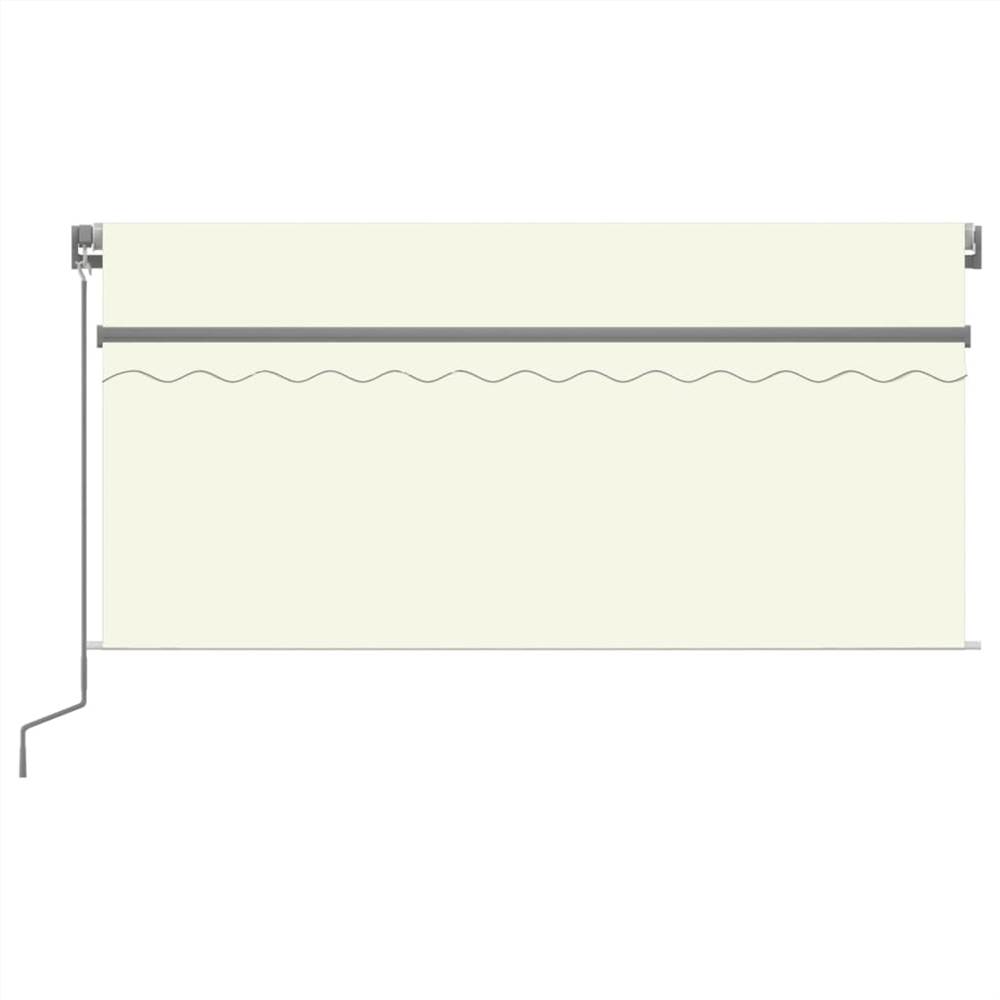 Manual Retractable Awning with Blind&LED 3x2.5m Cream