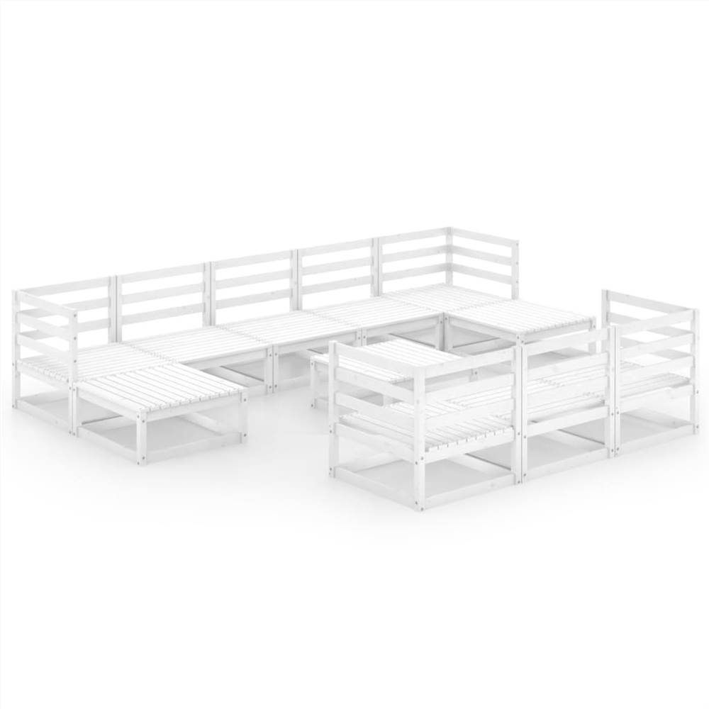 

11 Piece Garden Lounge Set Solid Pinewood
