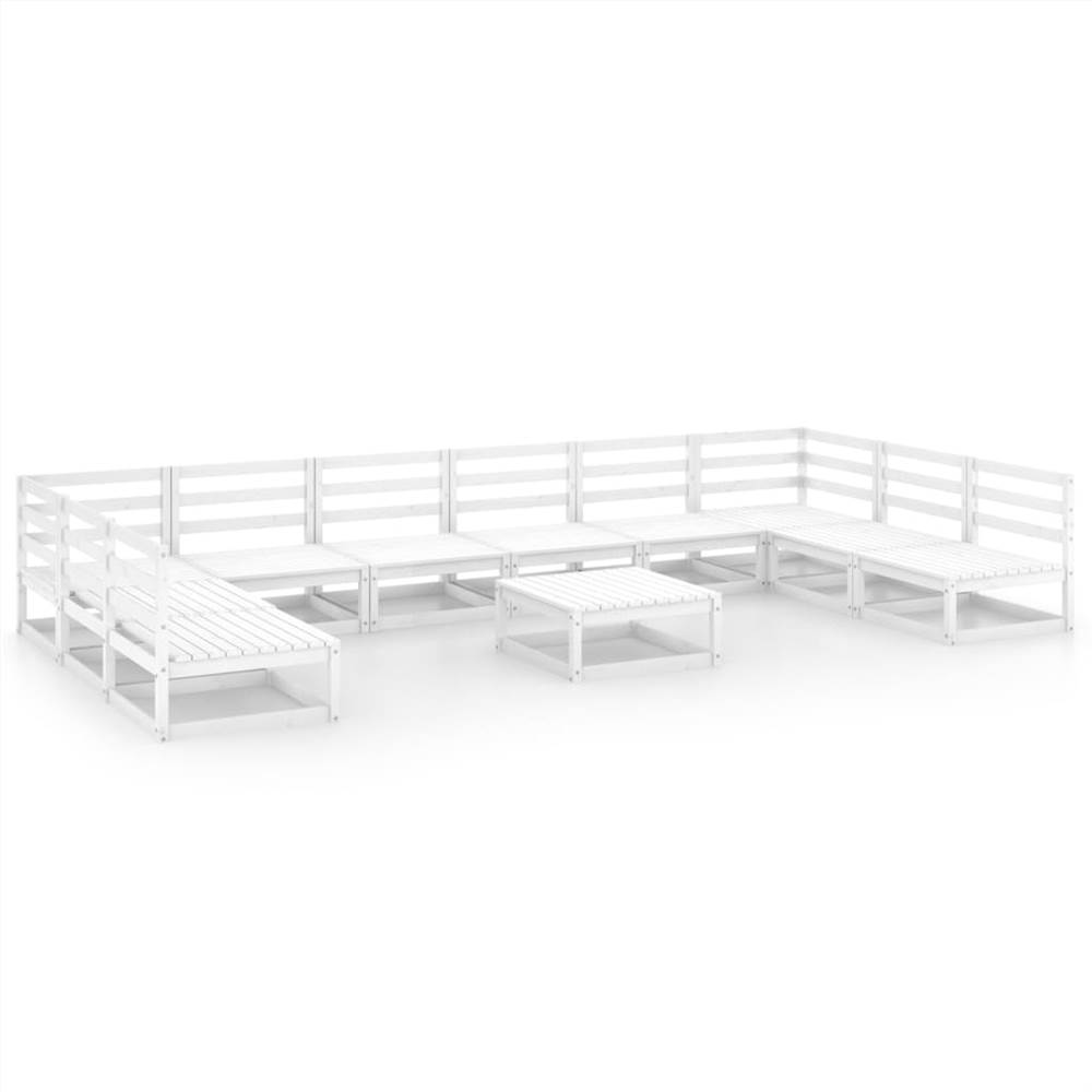 

11 Piece Garden Lounge Set Solid Pinewood