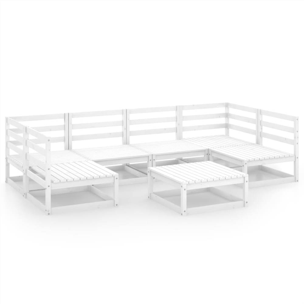

7 Piece Garden Lounge Set Solid Pinewood