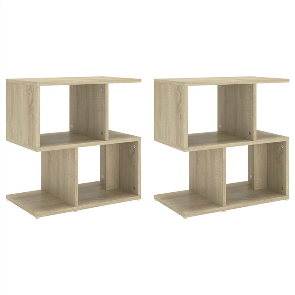 

Bedside Cabinets 2 pcs Sonoma Oak 50x30x51.5 cm Chipboard