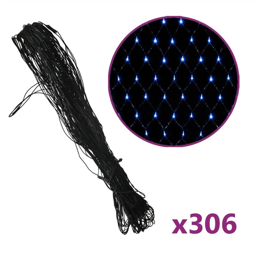 Christmas Net Light Blue 3x3 m 306 LED Indoor Outdoor